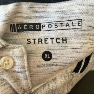 Aéropostale Stretch Men's Shirt - Heather Gray with Black Trim